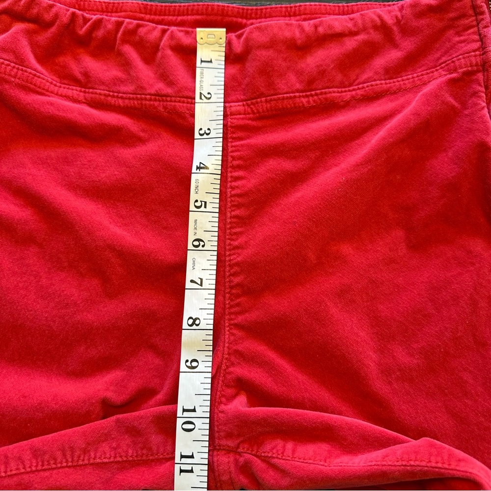 Free People In My Feelings Red Velvet Crop Slim Flare Side Zip Pant, Small - Picture 8 of 10